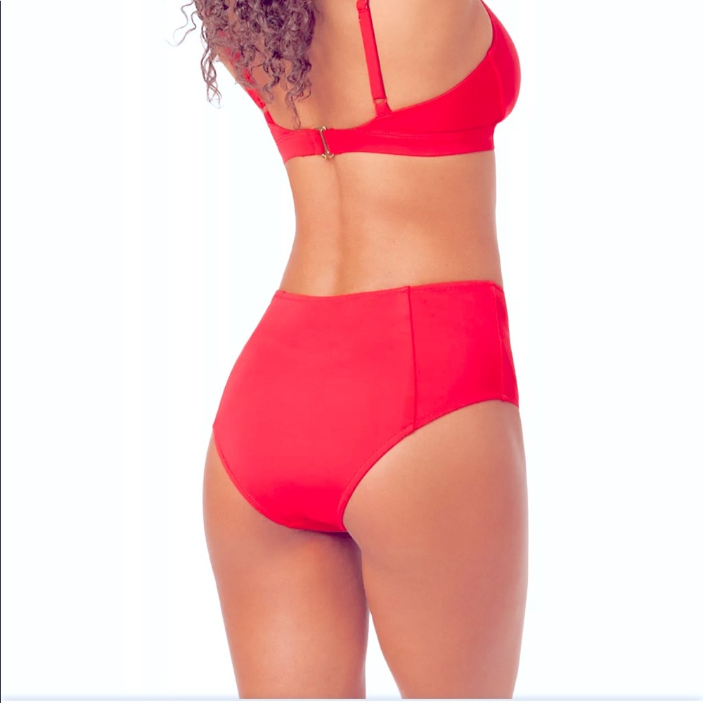 🍅 Cheeky High Waisted Bikini Bottoms  |  Lively  | Size M